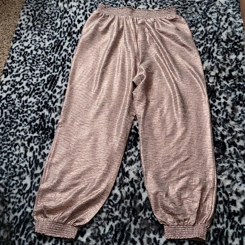 GILLIAN SHIMMER JOGGERS BY SATURDAY/SUNDAY ANTHROPOLOGIE PINK/ROSE SIZE XS NWT - Picture 7 of 16
